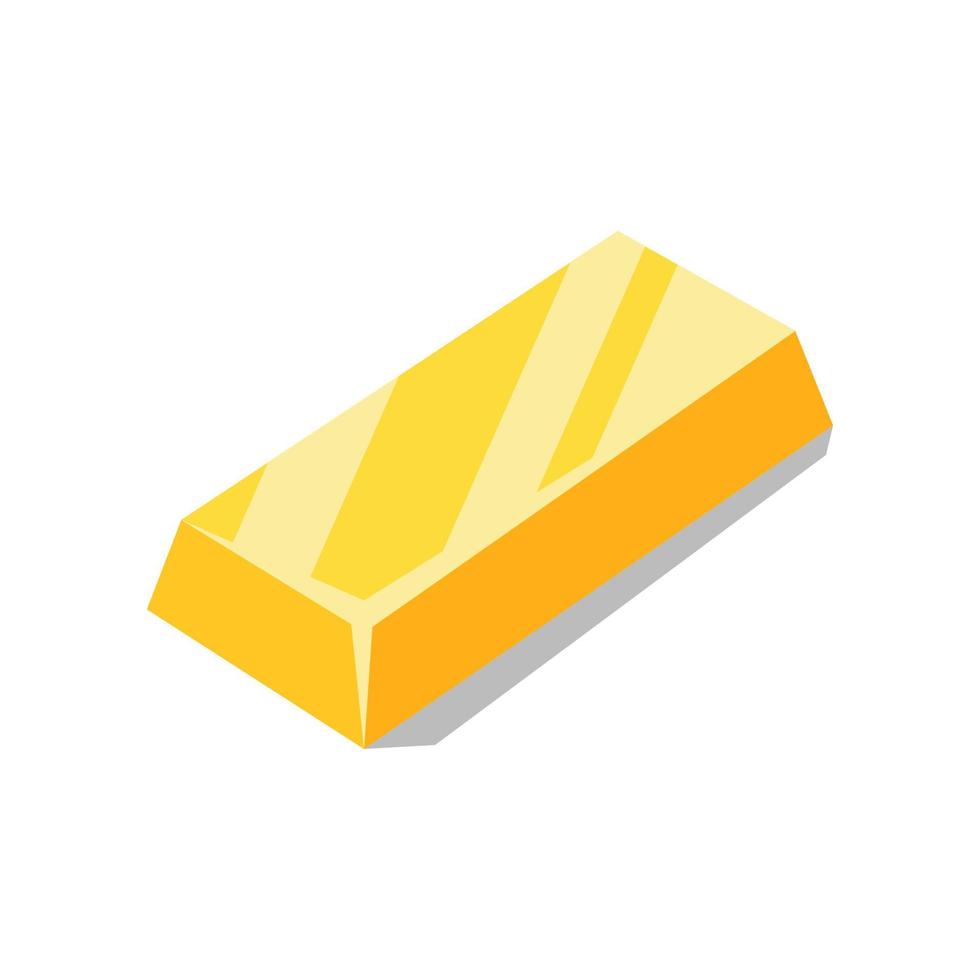 Gold bar flat design style vector