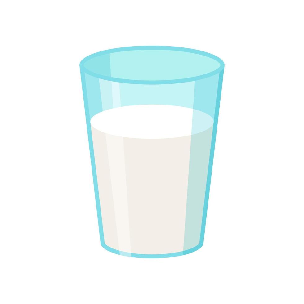 Glass of milk vector isolated