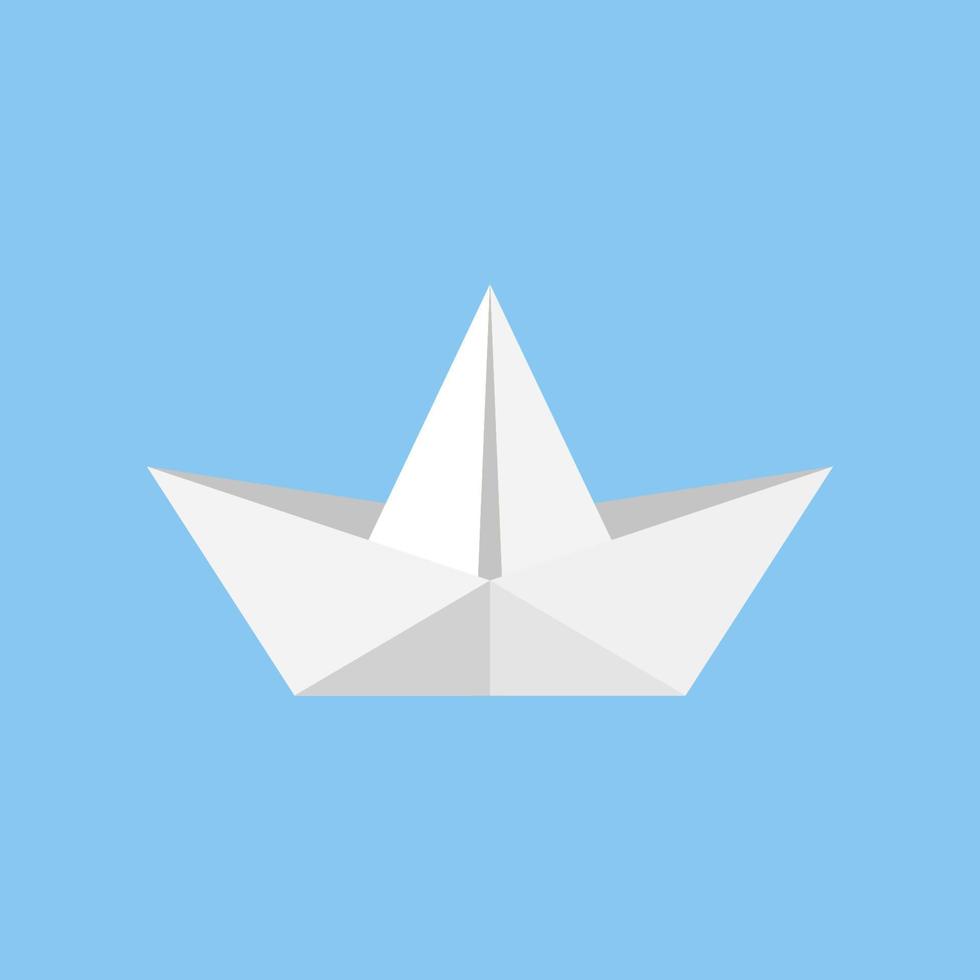 Paper boat flat design style isolated vector