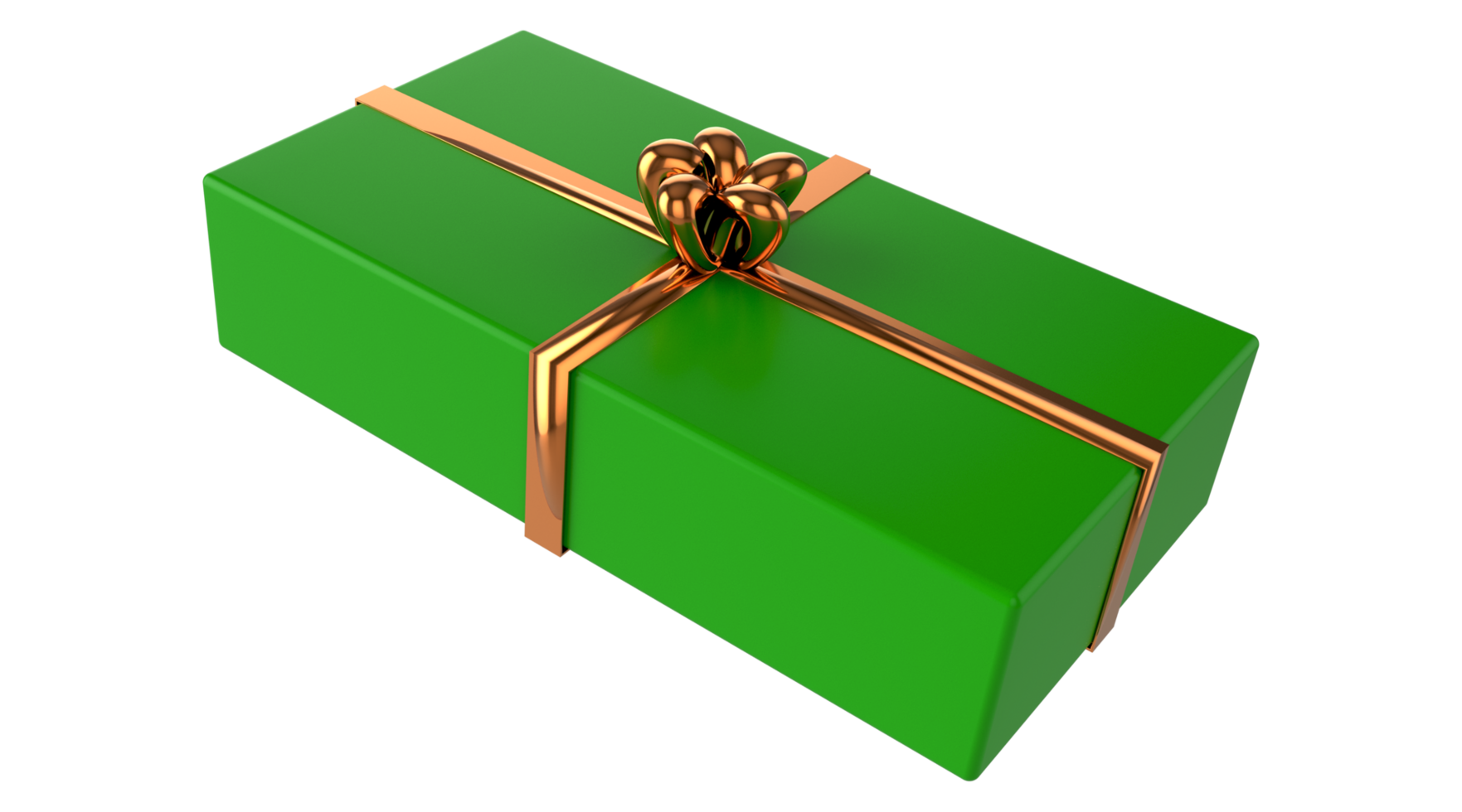 3d Realistic Gift Box with Gold Ribbon Gift Bow Transparent PNG. Decoration 3D illustration png