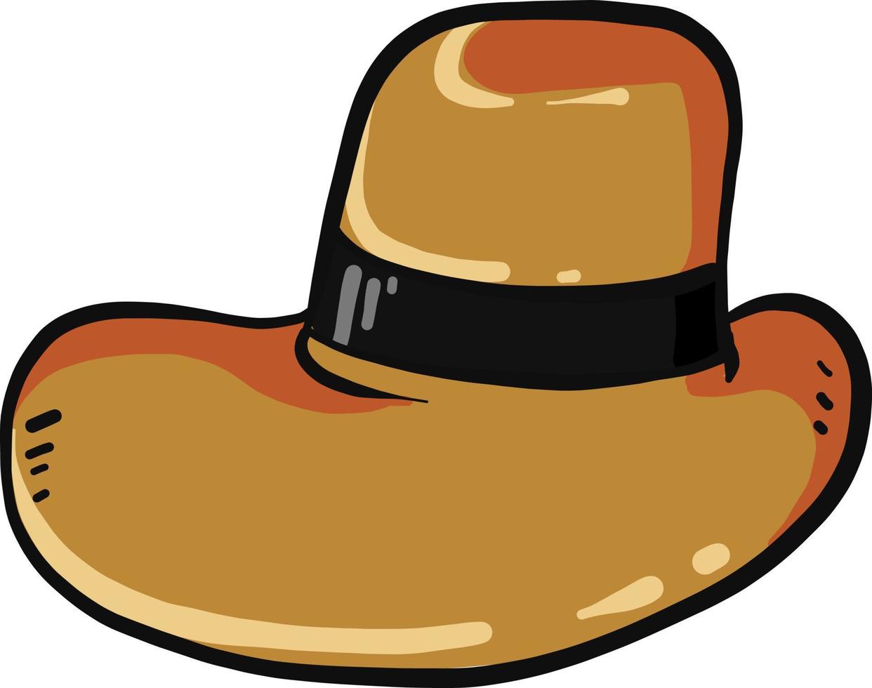 viejo sombrero de invierno, ilustración, vector sobre fondo blanco.