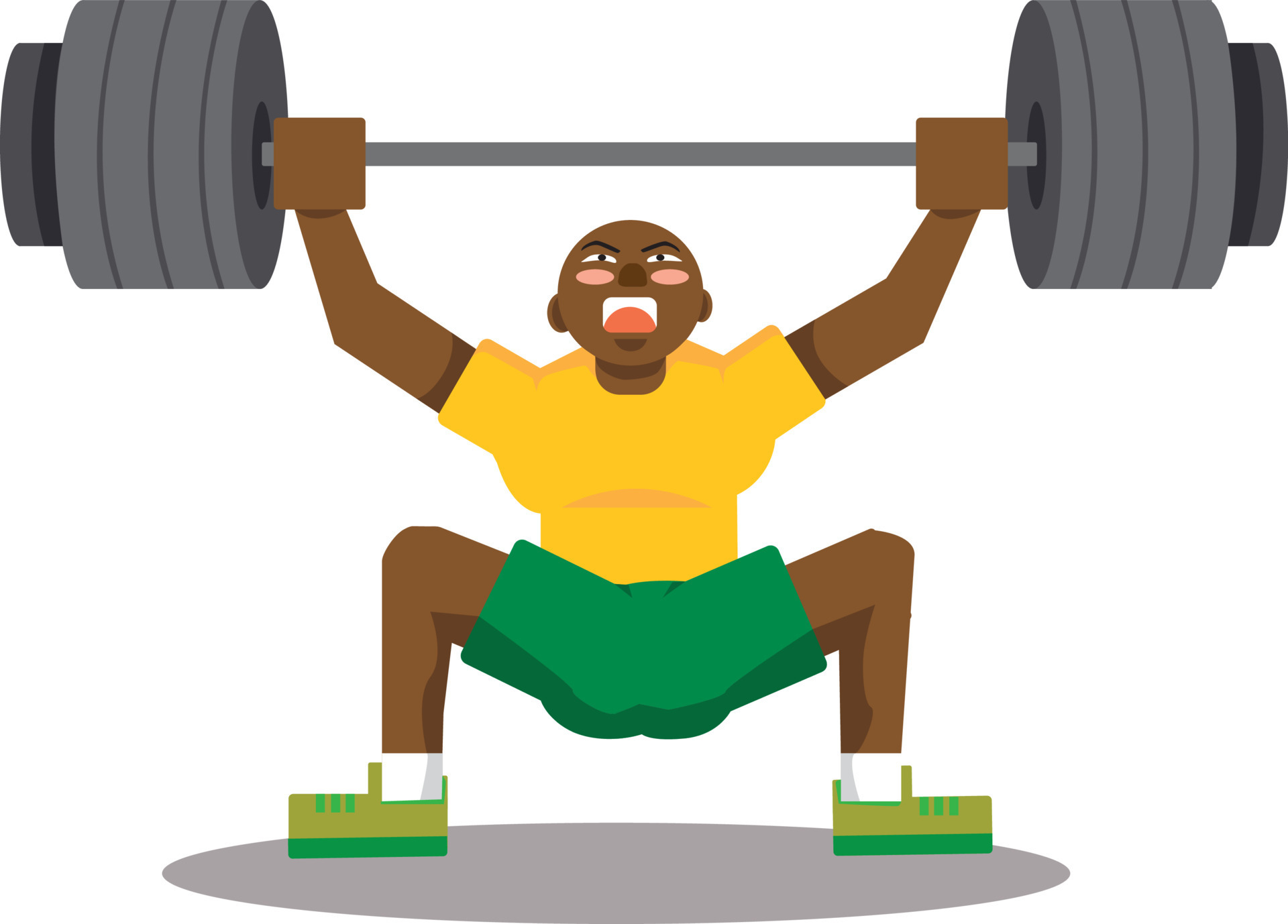 Man lifting weights, illustration, vector on white background. 13828230