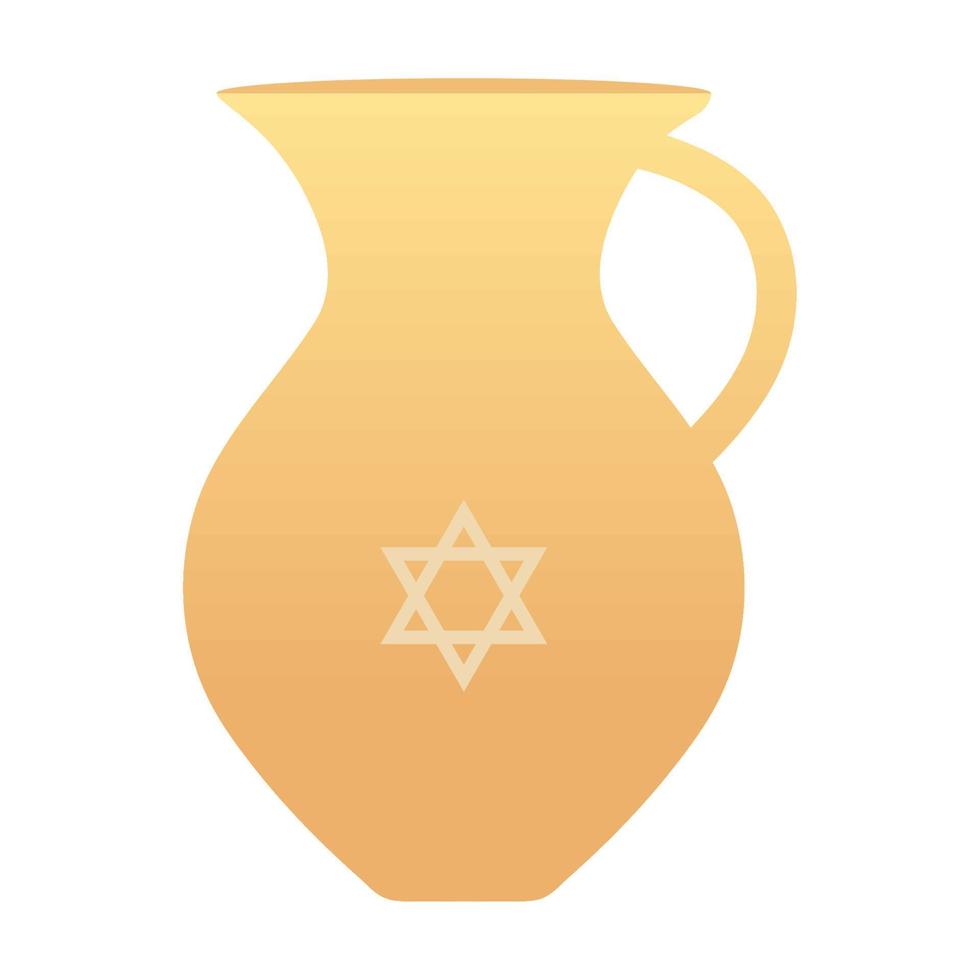 pitcher jewish hanukkah vector