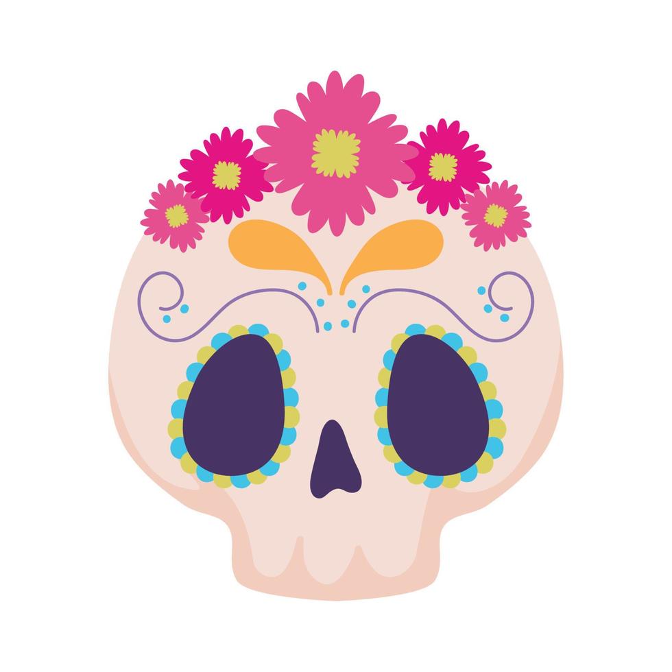 day of the dead skull vector