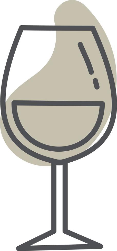 Copa de vino, ilustración, vector sobre fondo blanco.