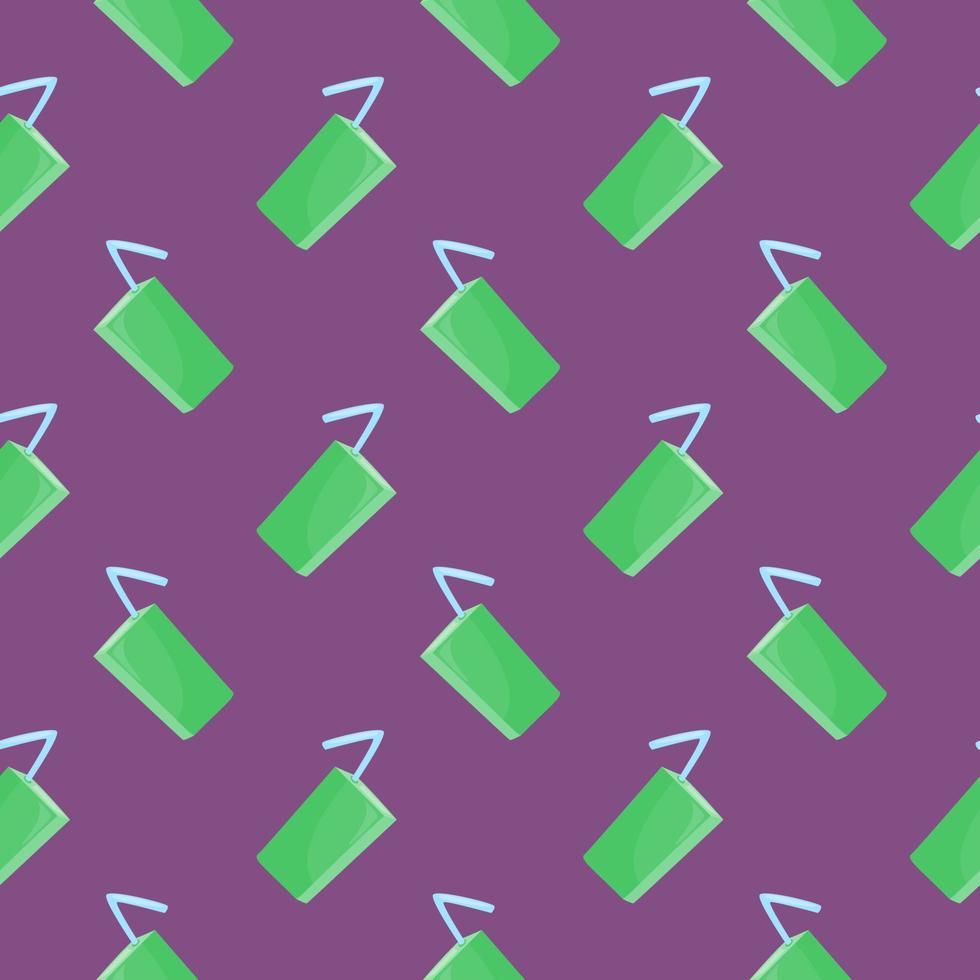 Apple juice , seamless pattern on a purple background. vector