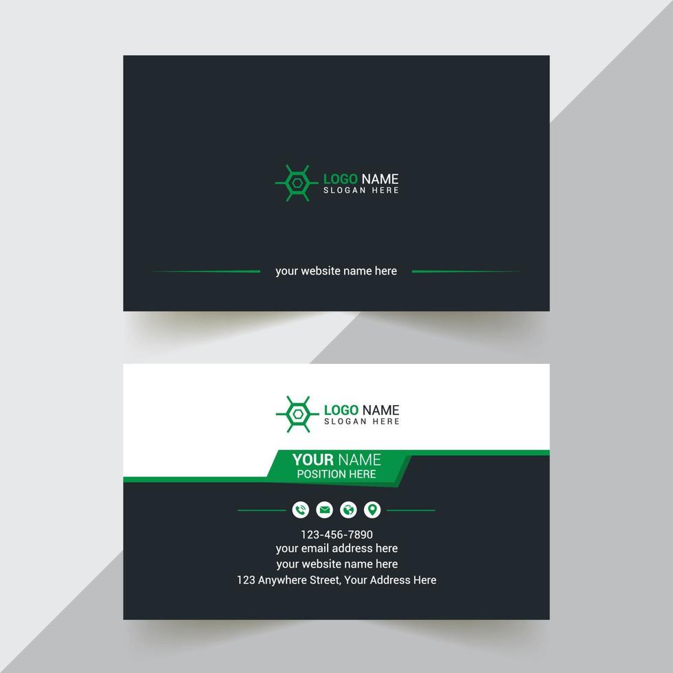 Minimal Business Card Design Template vector