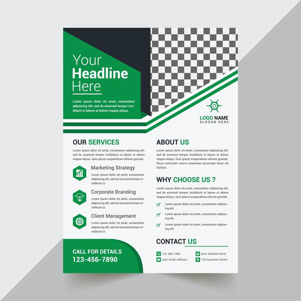 Corporate And Modern Flyer Design Template vector