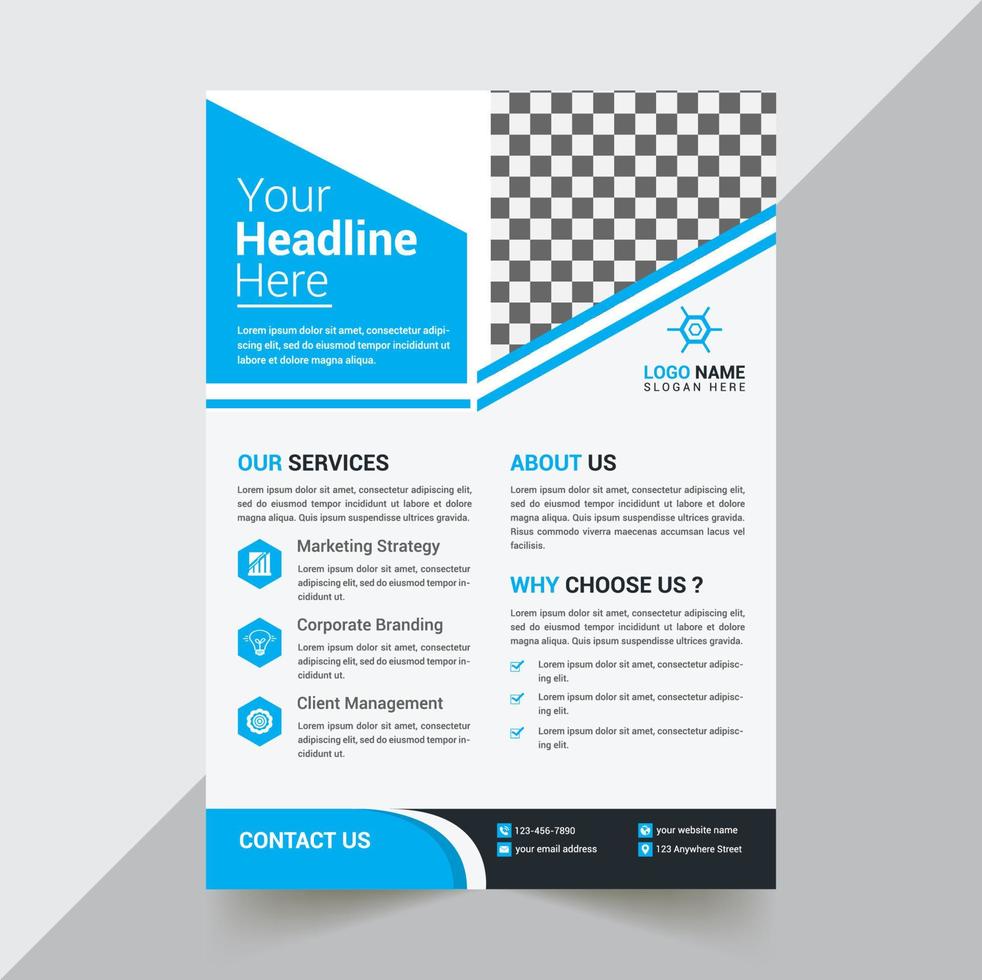 Corporate And Modern Flyer Design Template vector