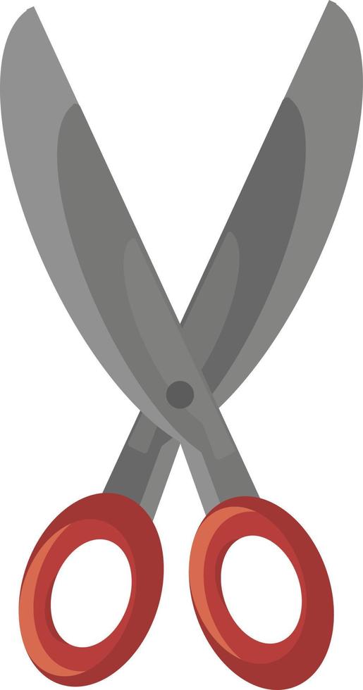 Fat scissors , illustration, vector on white background
