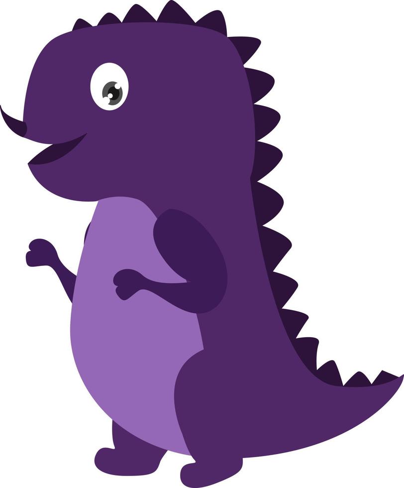The purple dragon, illustration, vector on white background.