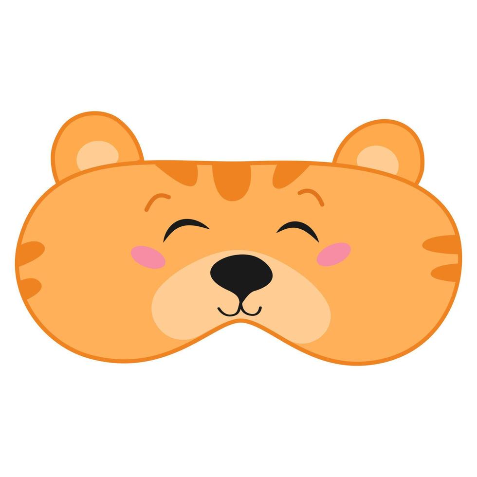 Sleeping mask with cute animal faces Vector illustration