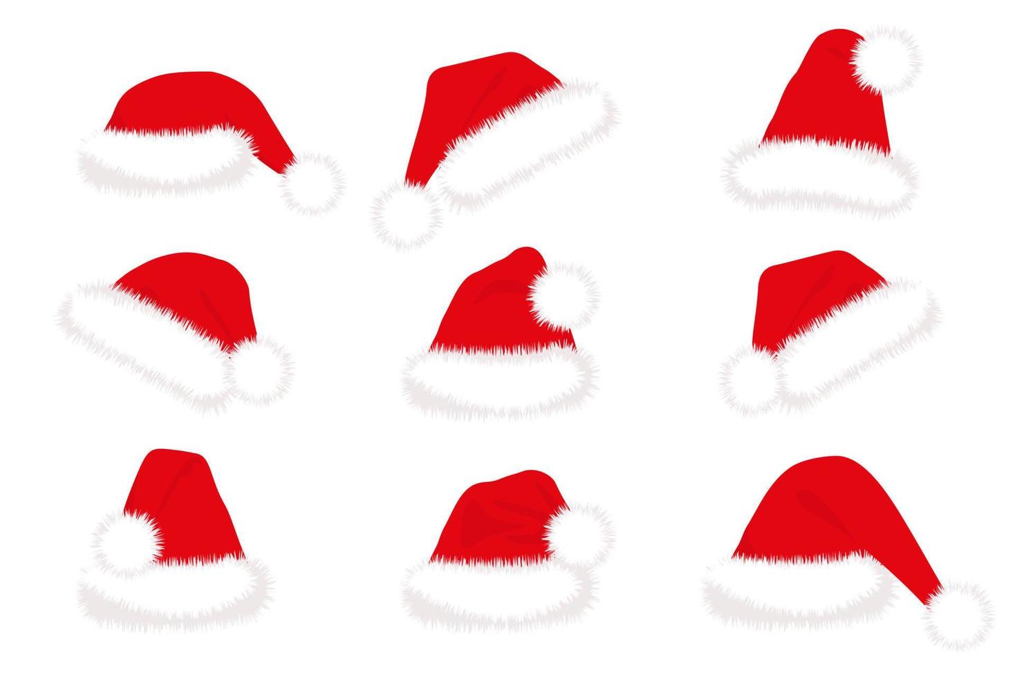 Red Santa Claus hat. Vector illustration 13828592 Vector Art at Vecteezy