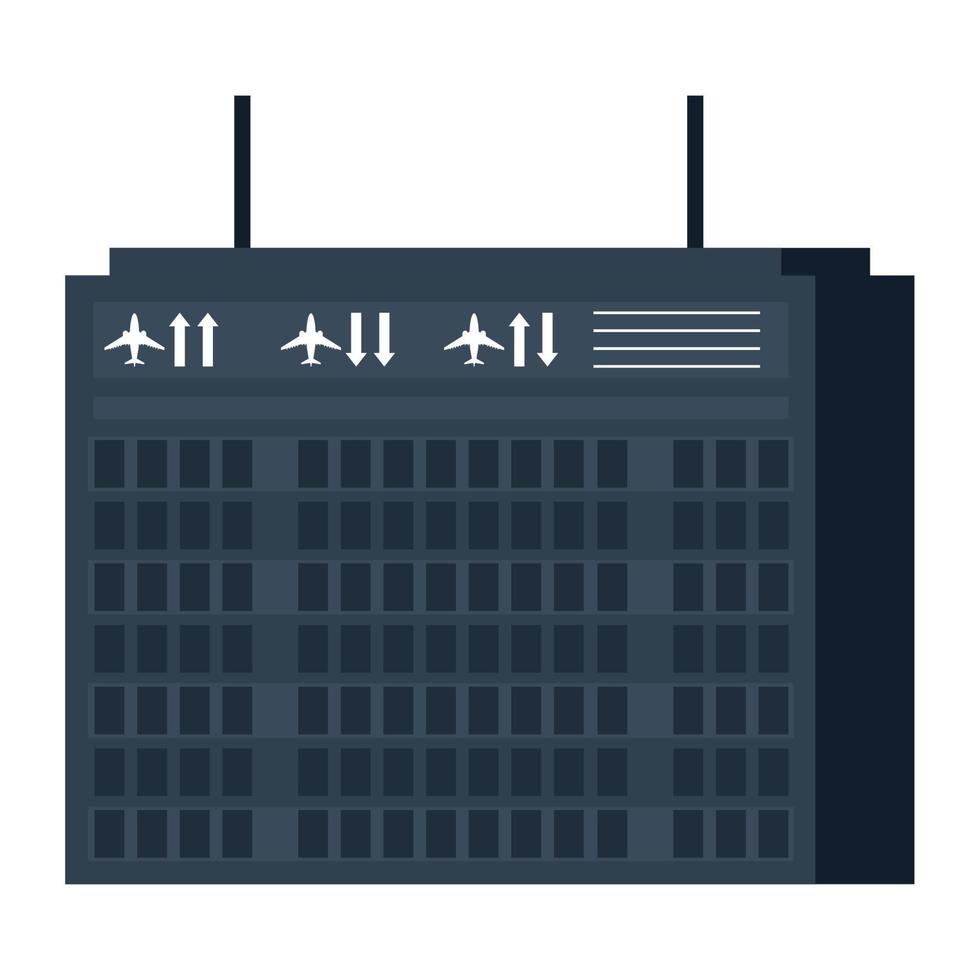 airport arrival and departure board vector