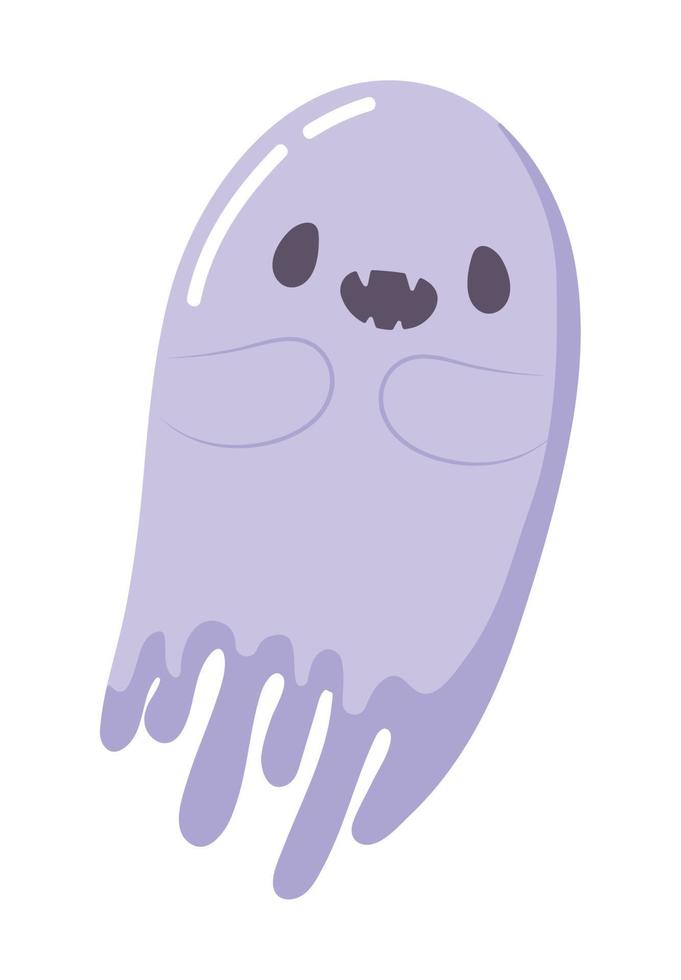 cute ghost isolated icon vector