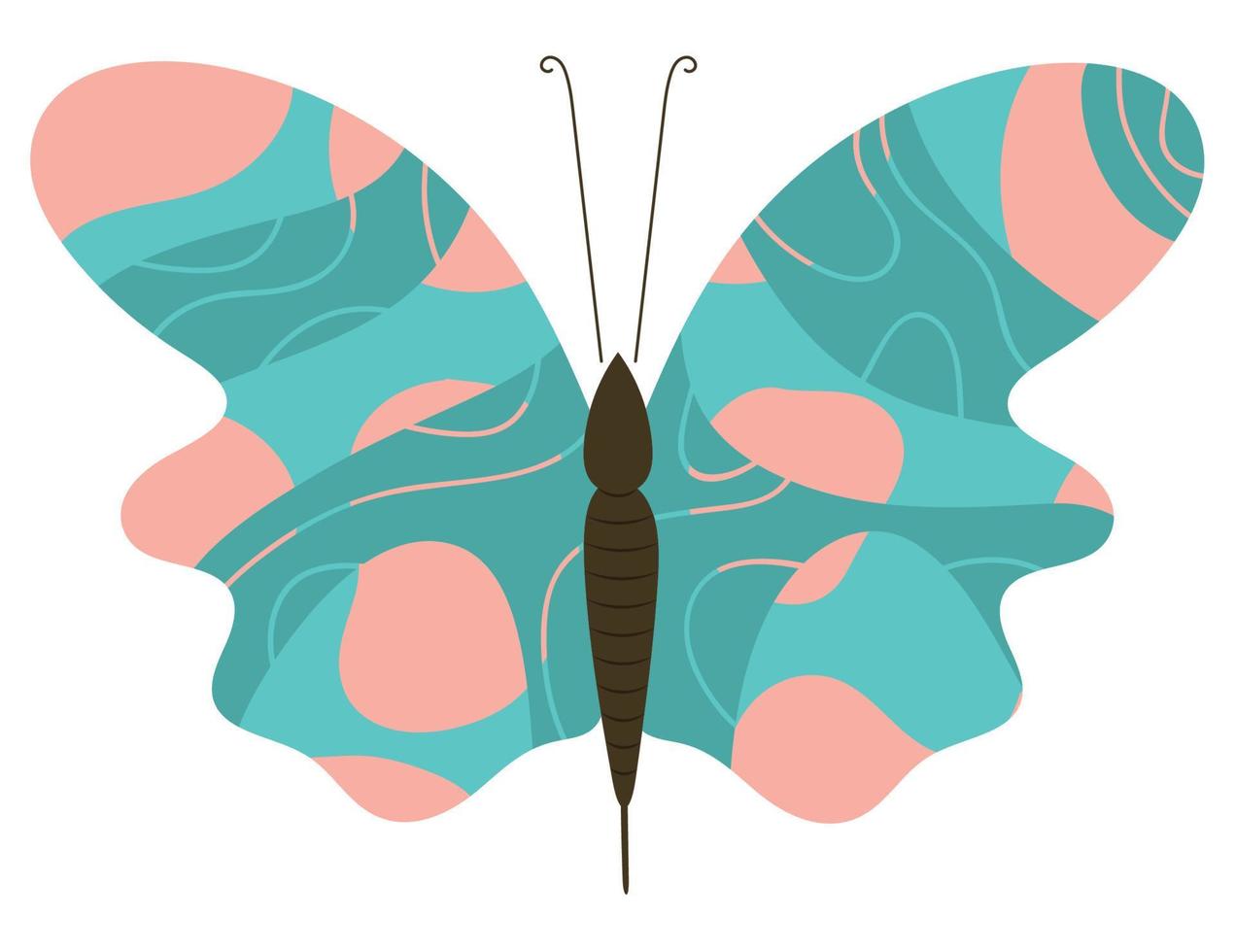 icono de mariposa plana vector