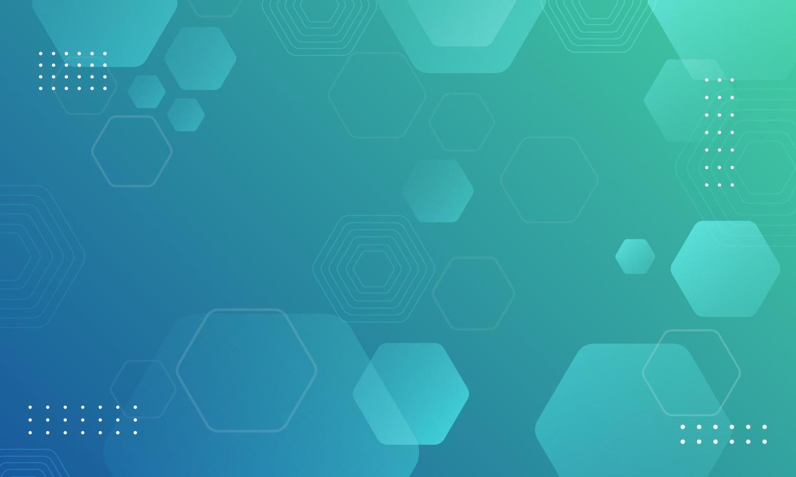 Hexagon decoration gradient background. blank technology background vector