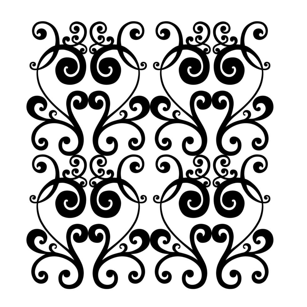 Remolino de ornamento de pergamino barroco vintage de damasco vectorial. remolino del escudo heráldico del monograma victoriano. retro floral patrón de hojas frontera follaje antiguo acanto caligrafía grabado tatuaje. patrones sin fisuras vector