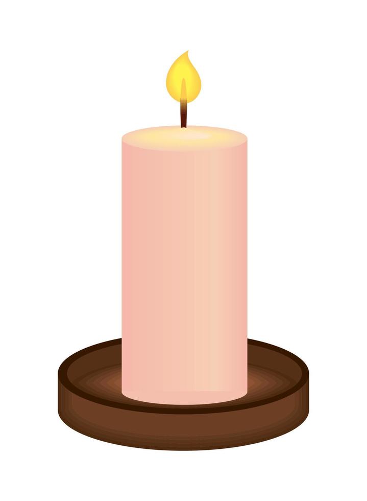 burning candle icon vector