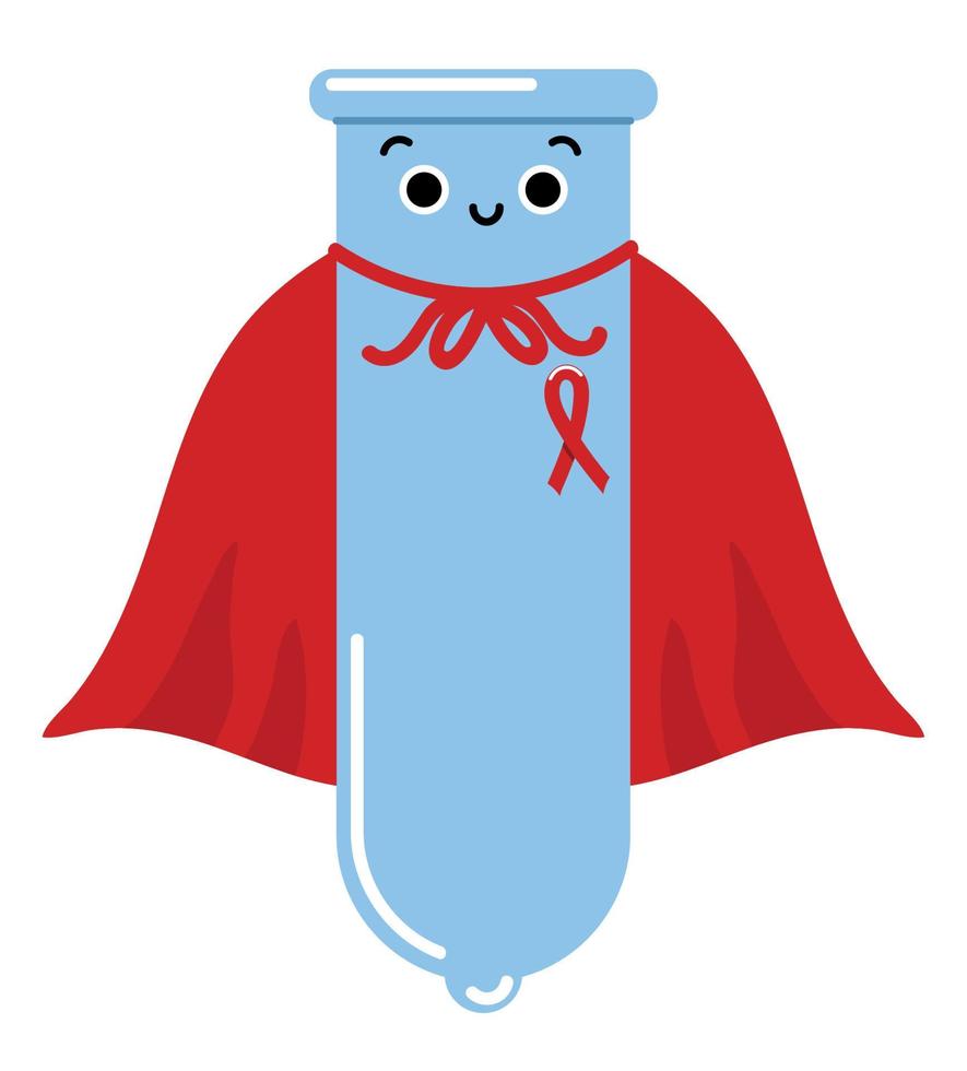 condom and ribbon vector