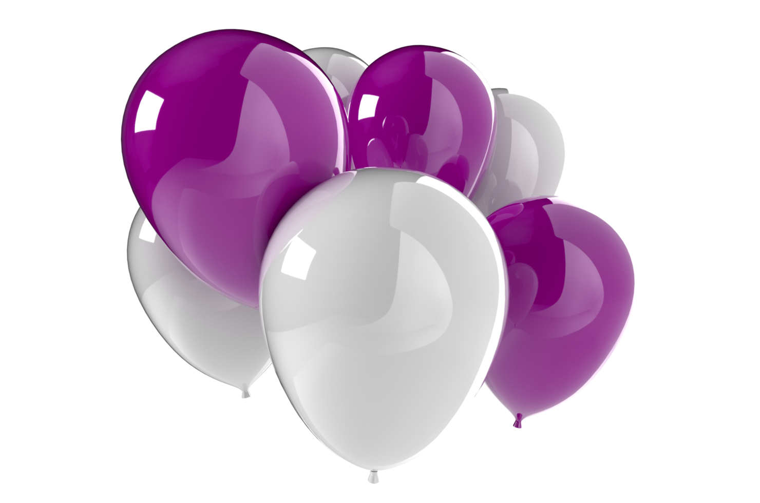 illustration de rendu 3d de ballons pour la célébration ou la fête d'anniversaire png