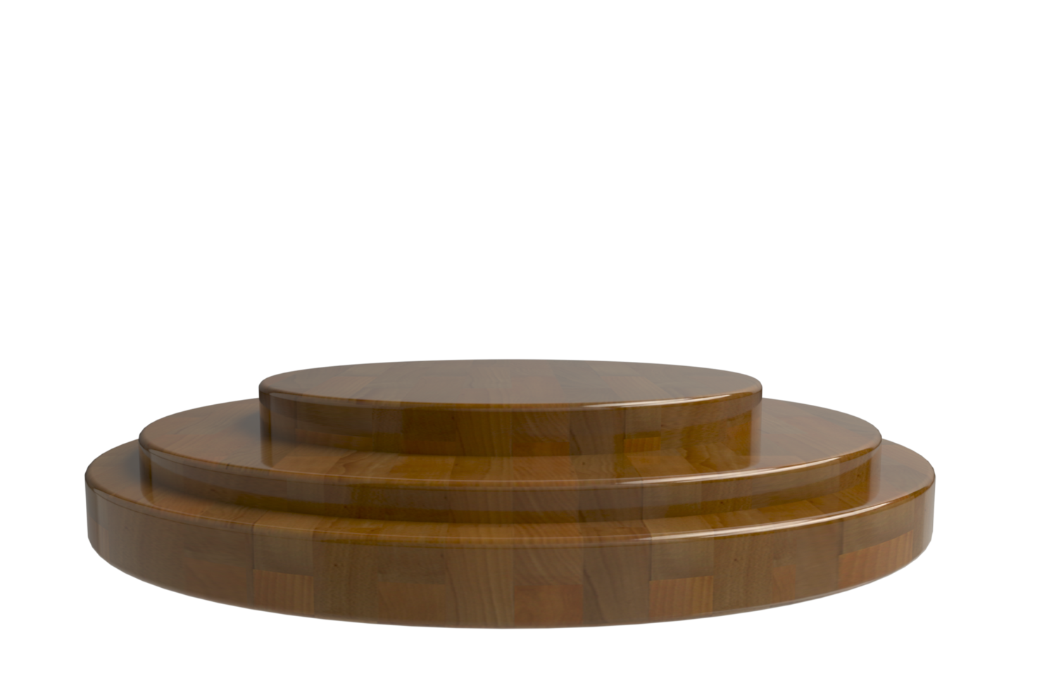 Empty podium or pedestal display on PNG Transparent background with cylinder stand concept. Blank product shelf. 3D rendering