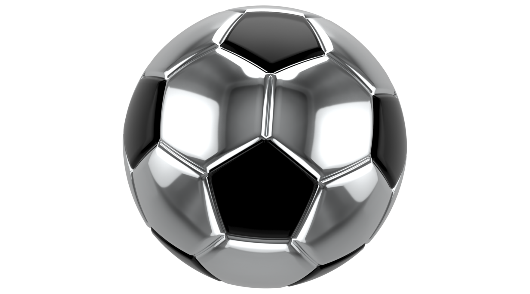 Fußball isoliert auf transparentem Hintergrund png 3D-Rendering