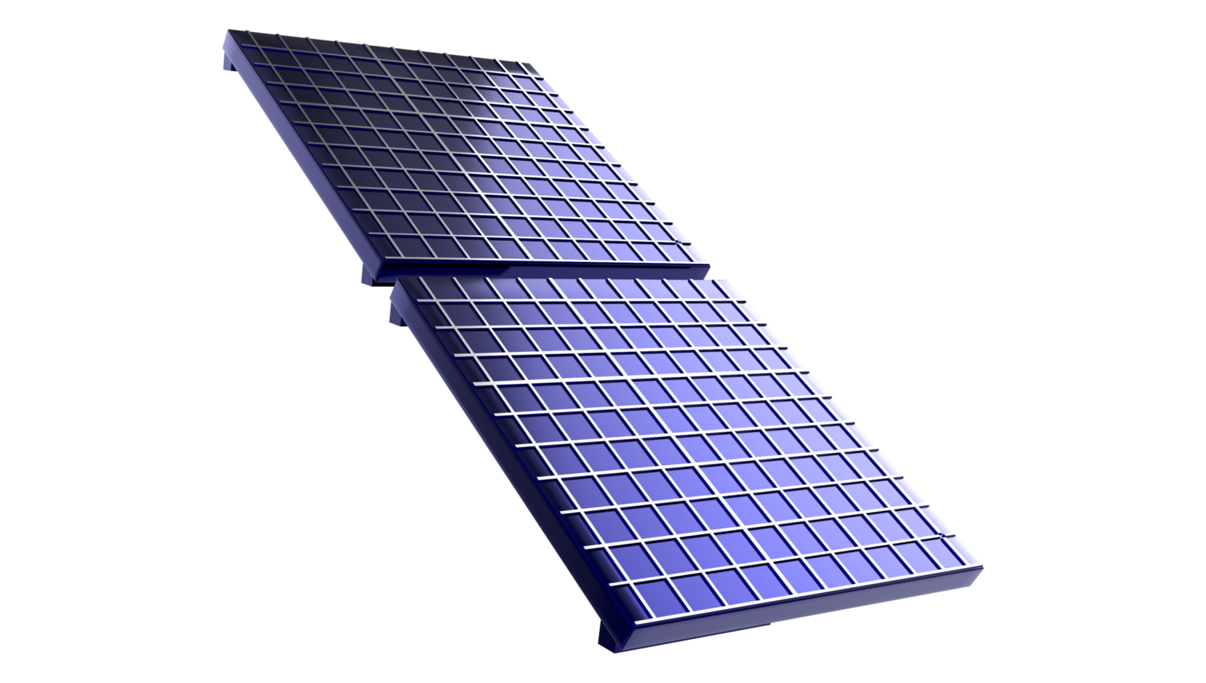 3D-Solarpanel png mit transparentem Hintergrund