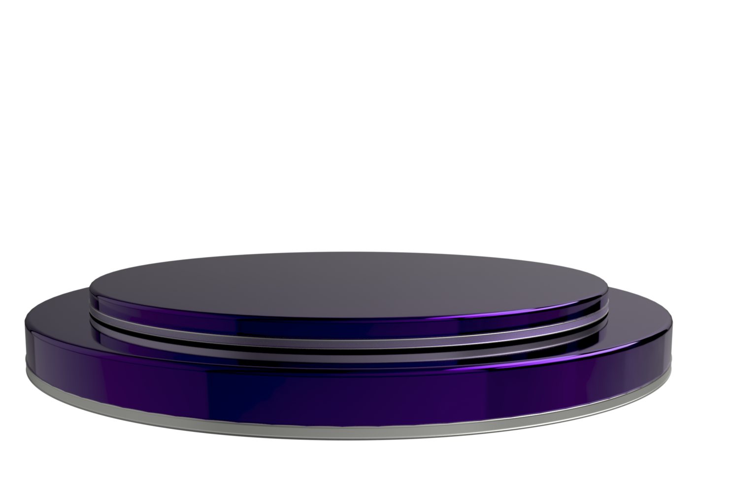 Empty podium or pedestal display on PNG Transparent background with cylinder stand concept. Blank product shelf. 3D rendering