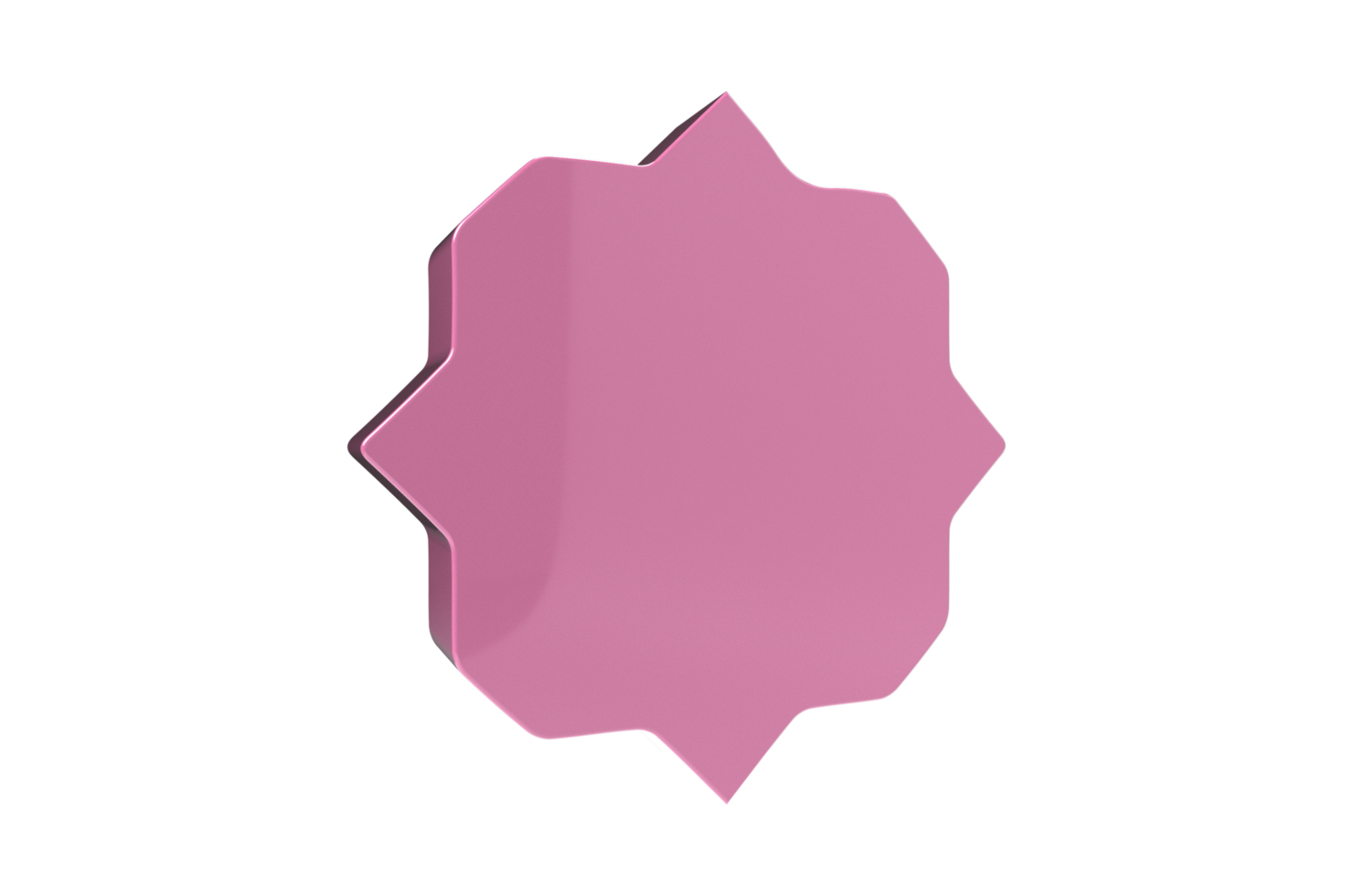 3D Geometric Shape, Banner, Icon, Badge, Label PNG Transparent Background