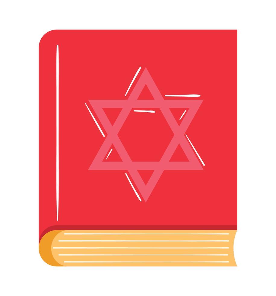 icono de la torá de hanukkah vector