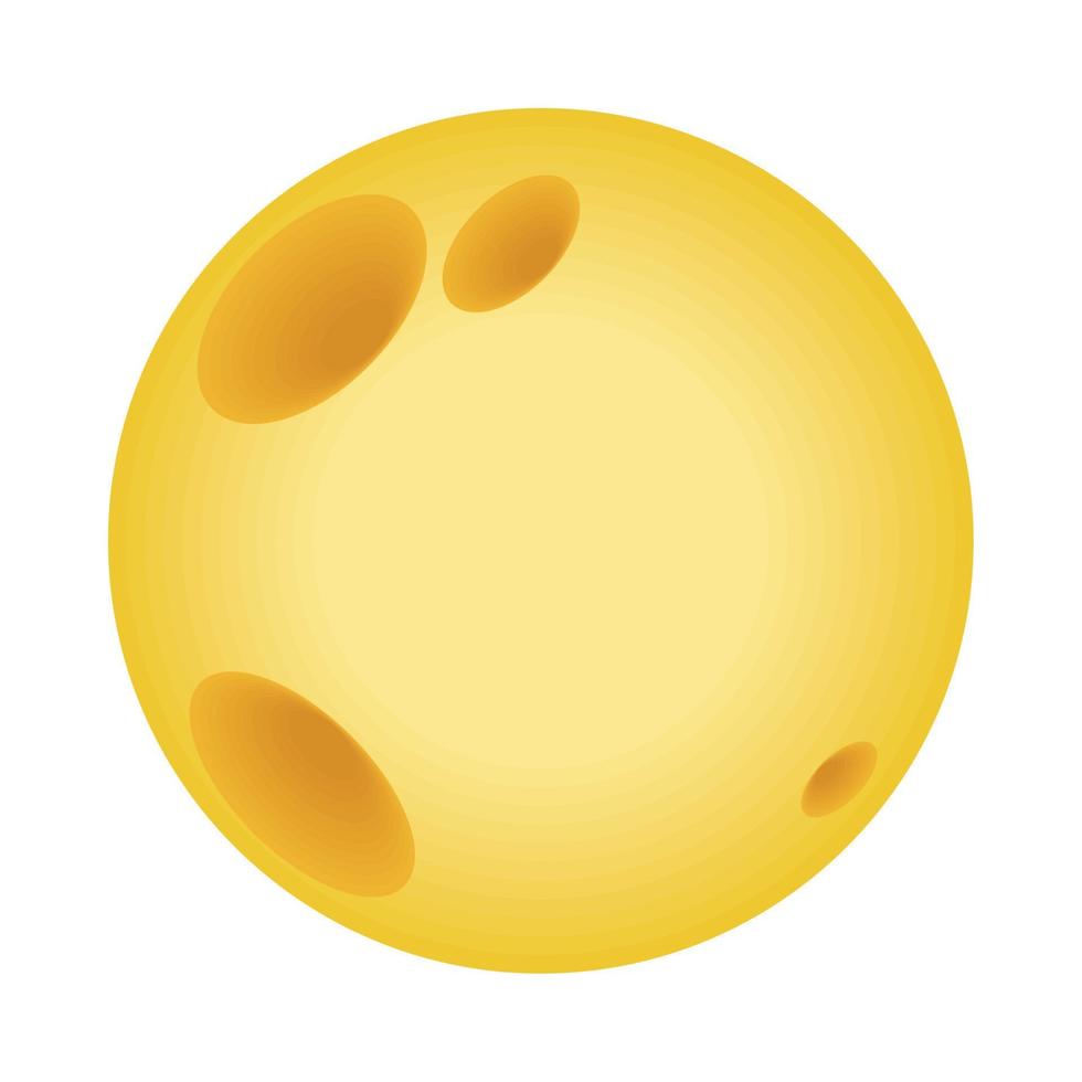 icono de luna llena vector