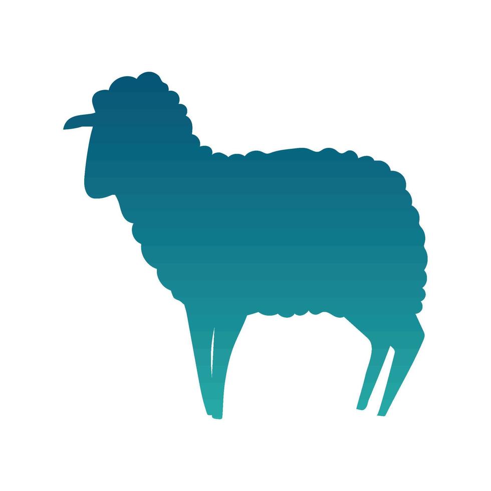 icono de silueta de oveja vector
