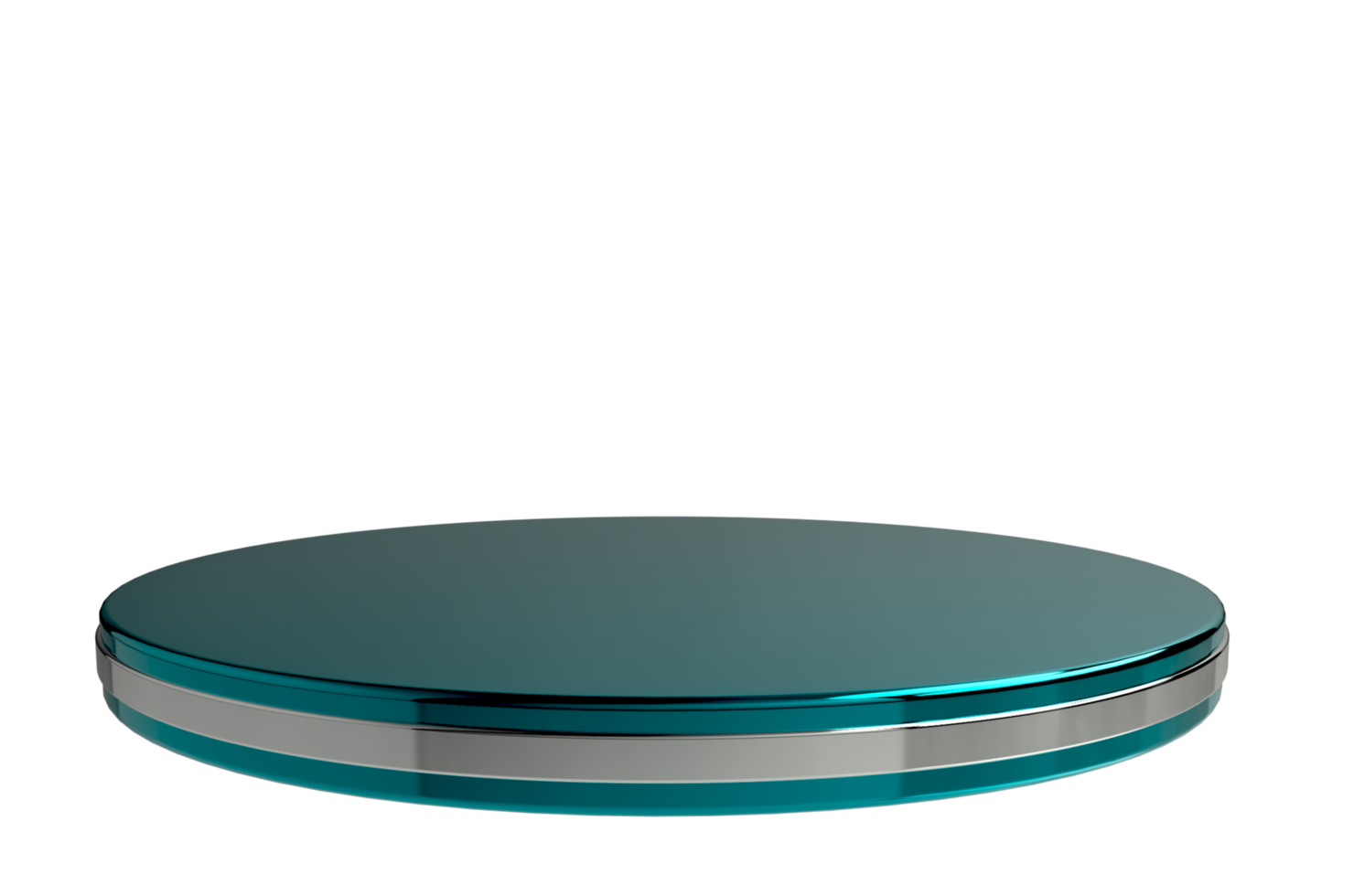 Empty podium or pedestal display on PNG Transparent background with cylinder stand concept. Blank product shelf. 3D rendering