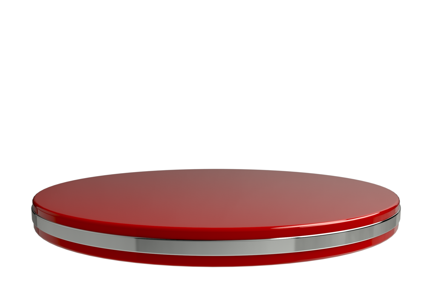 Empty podium or pedestal display on PNG Transparent background with cylinder stand concept. Blank product shelf. 3D rendering