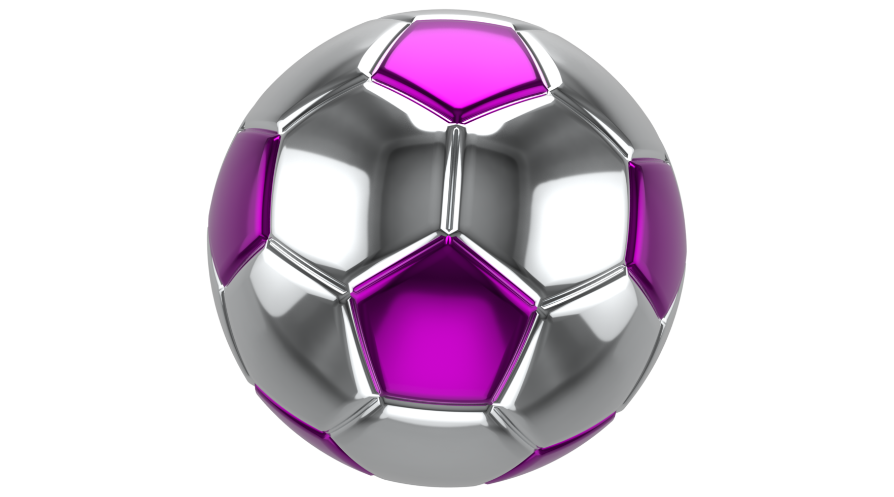 Soccer ball isolated on transparent background PNG 3d rendering