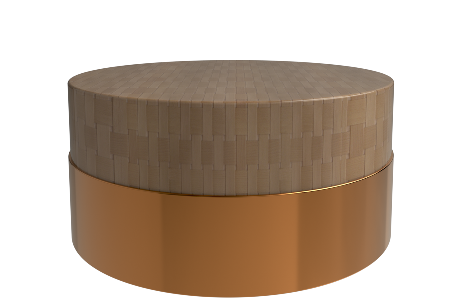 Empty podium or pedestal display on PNG Transparent background with cylinder stand concept. Blank product shelf. 3D rendering