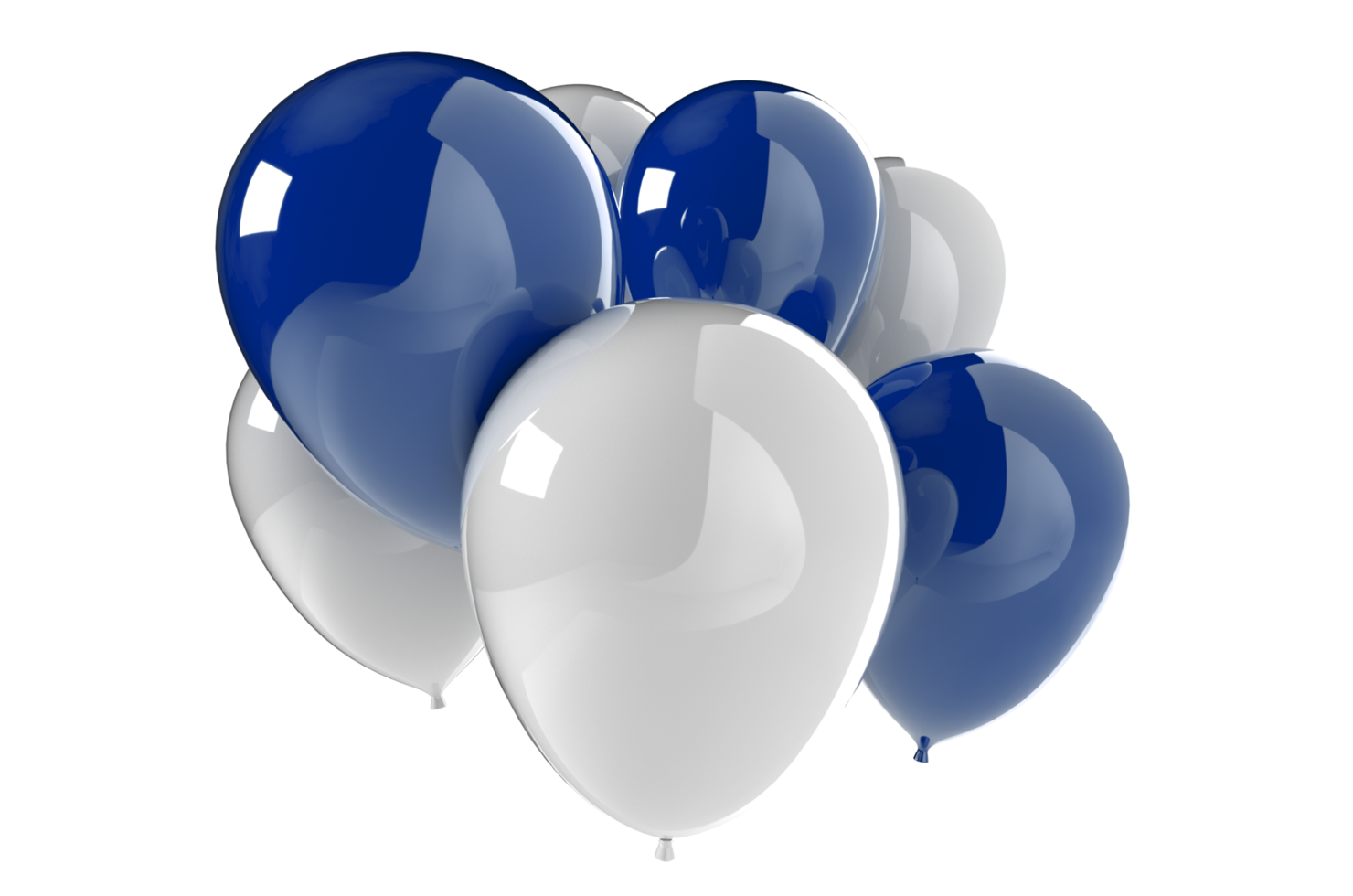 ballonger 3d framställa illustration för firande eller födelsedag fest png