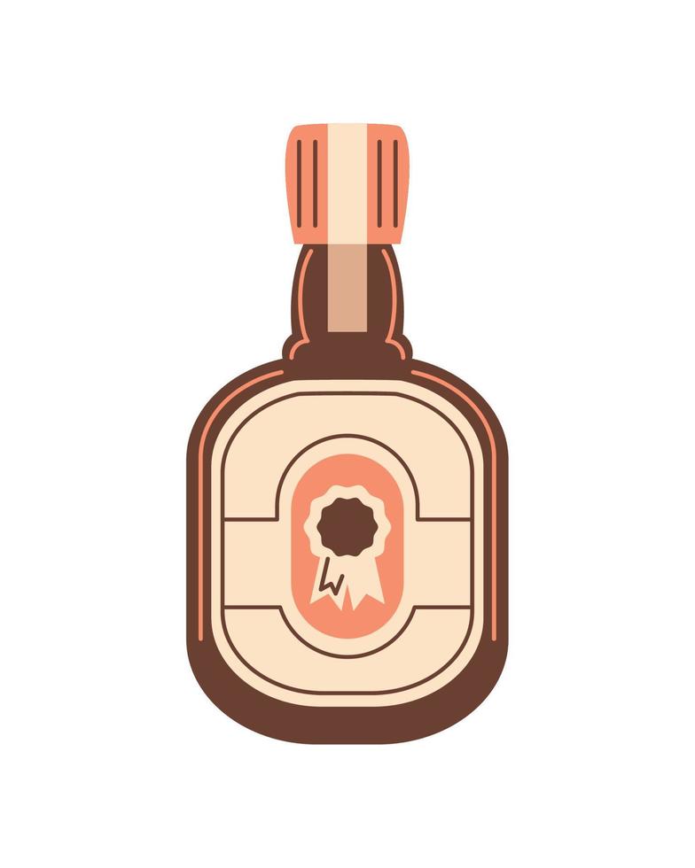 whiskey bottle beverage vector