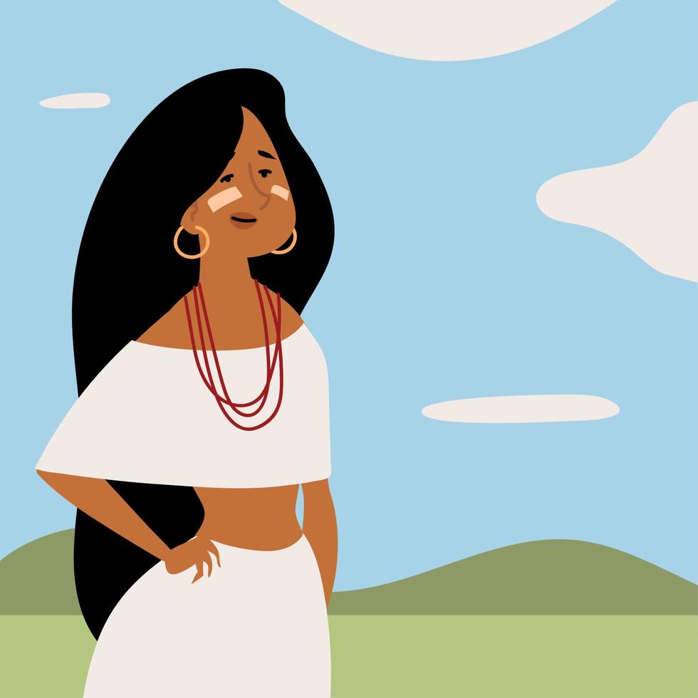 ethnic community woman vector
