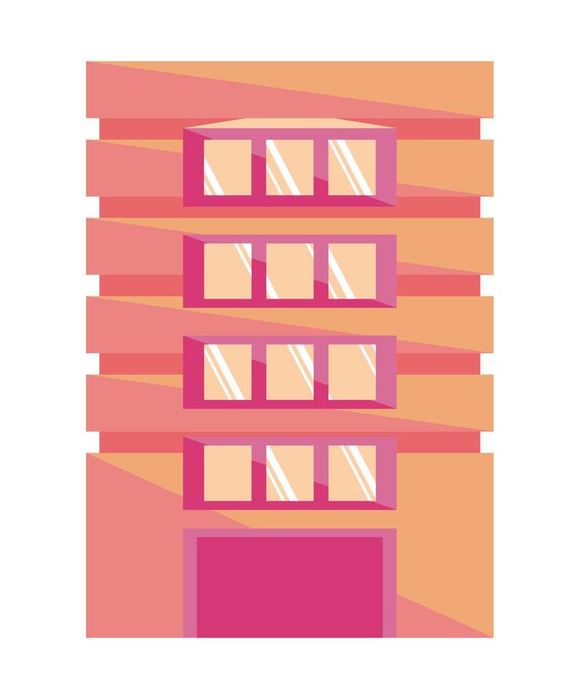 torre de edificio plano vector