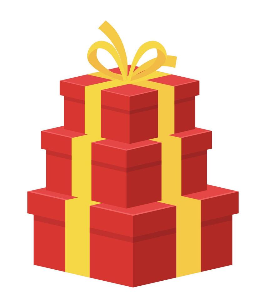 stack of gifts vector