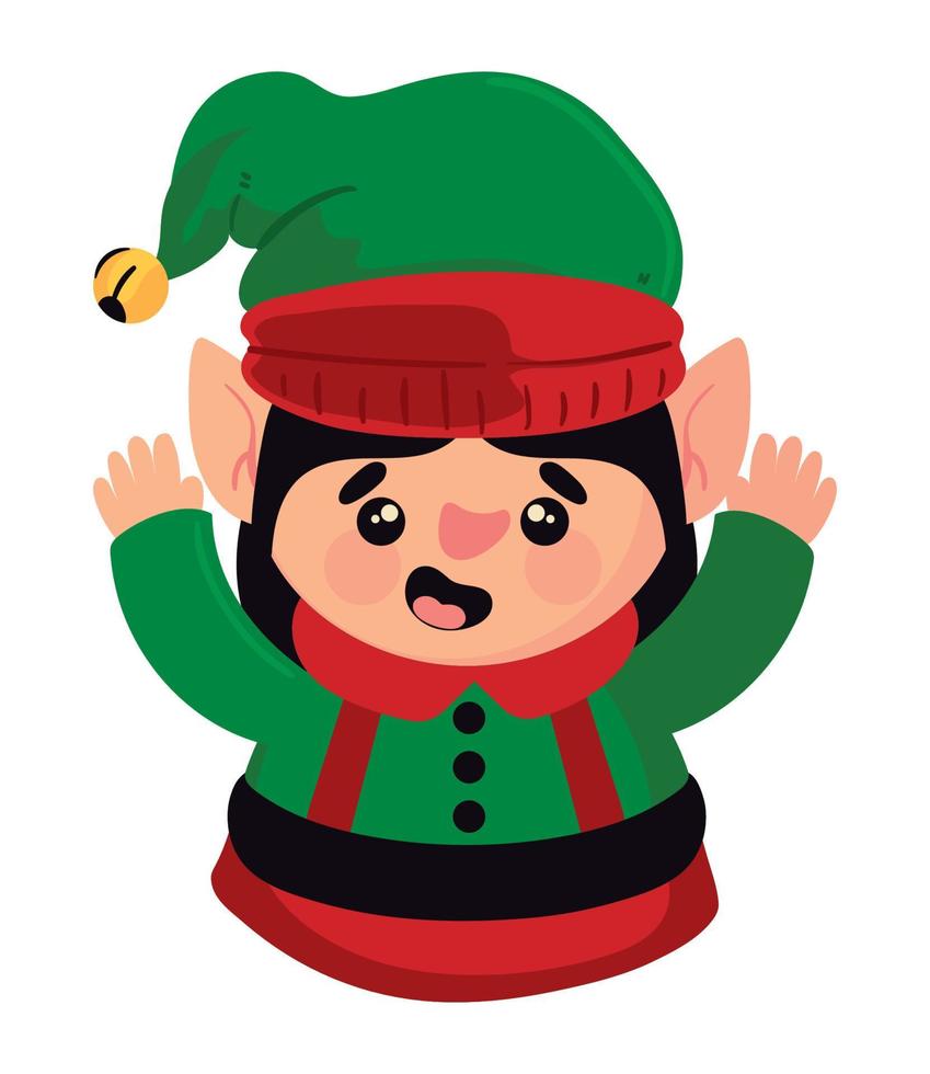 elf christmas character vector