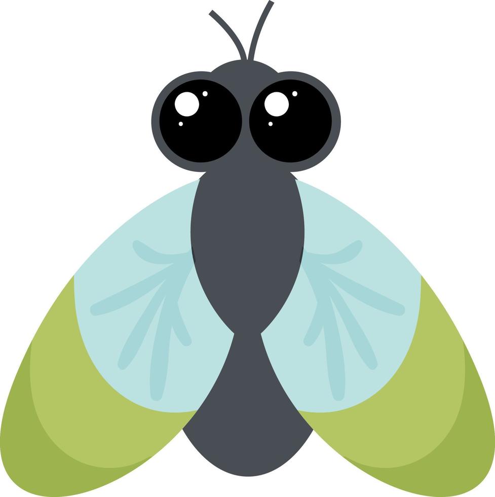 Flying bug, illustration, vector on white background.