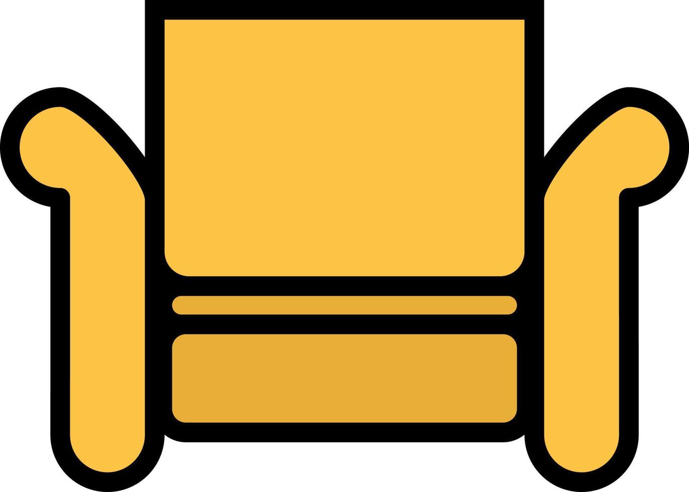 Recliner chair, illustration, on a white background. vector