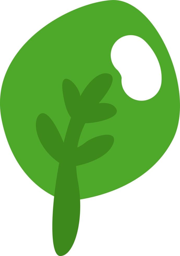 árbol verde, ilustración, vector sobre fondo blanco.