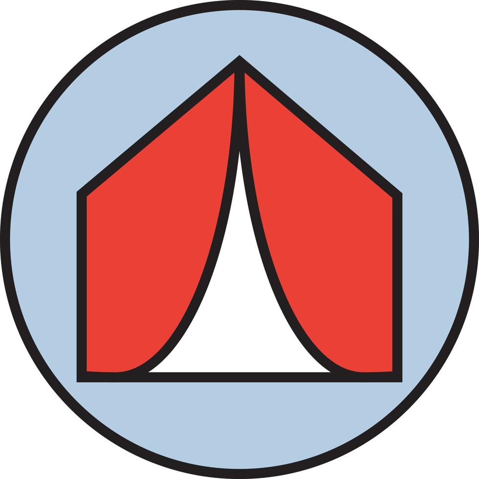 Travel tent, illustration, vector on a white background.