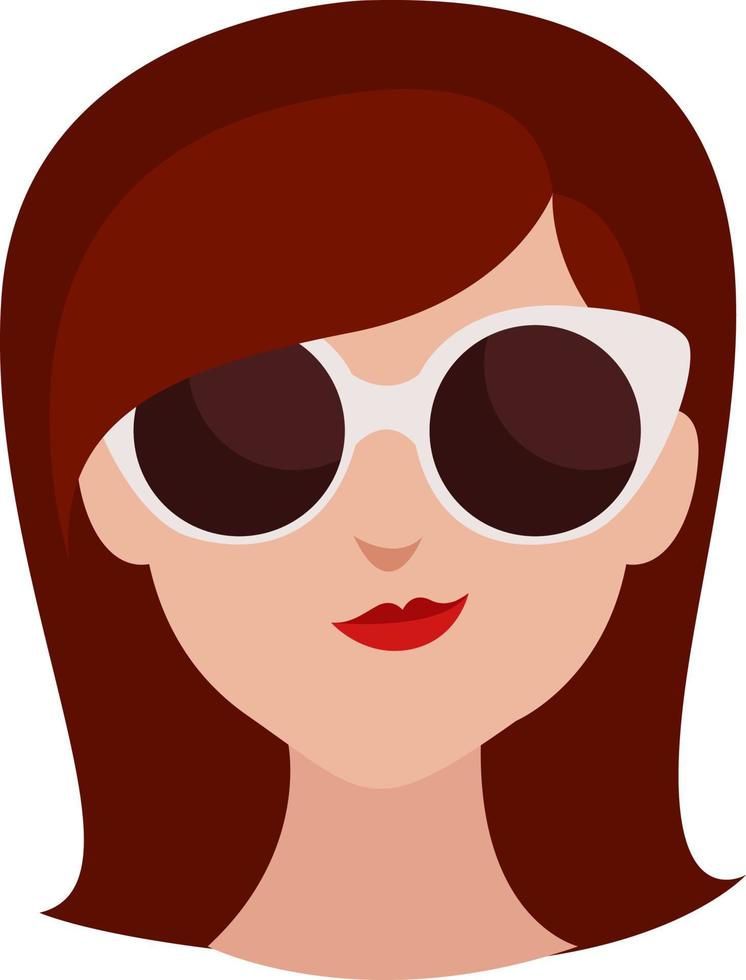 White glasses, illustration, vector on white background.