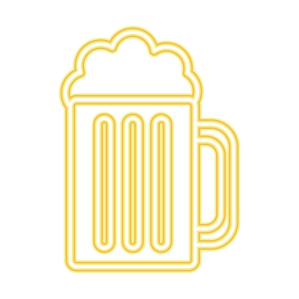 party neon beer vector