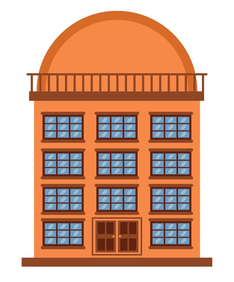 building with balcony vector